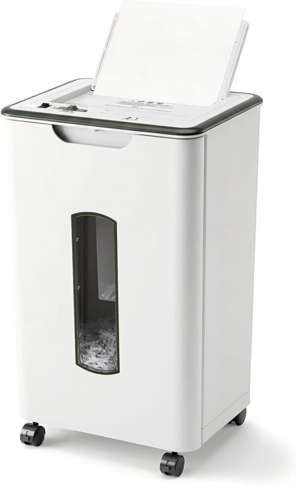 Home/Office Shredder, 60-Sheet Automatic Feed, P-4 Cross-Cut, 40-Minute Runtime, 52dB Low Noise, 2.5m/min Shred Speed, 5.8-Gallon Bin, Multi-Mode Operation, Jam-Resistant Design