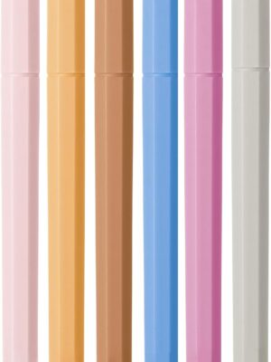 Aesthetic Highlighters, 6 Pack, Chisel Tip, Retro Tones, Cute Highlighters Assorted Colors