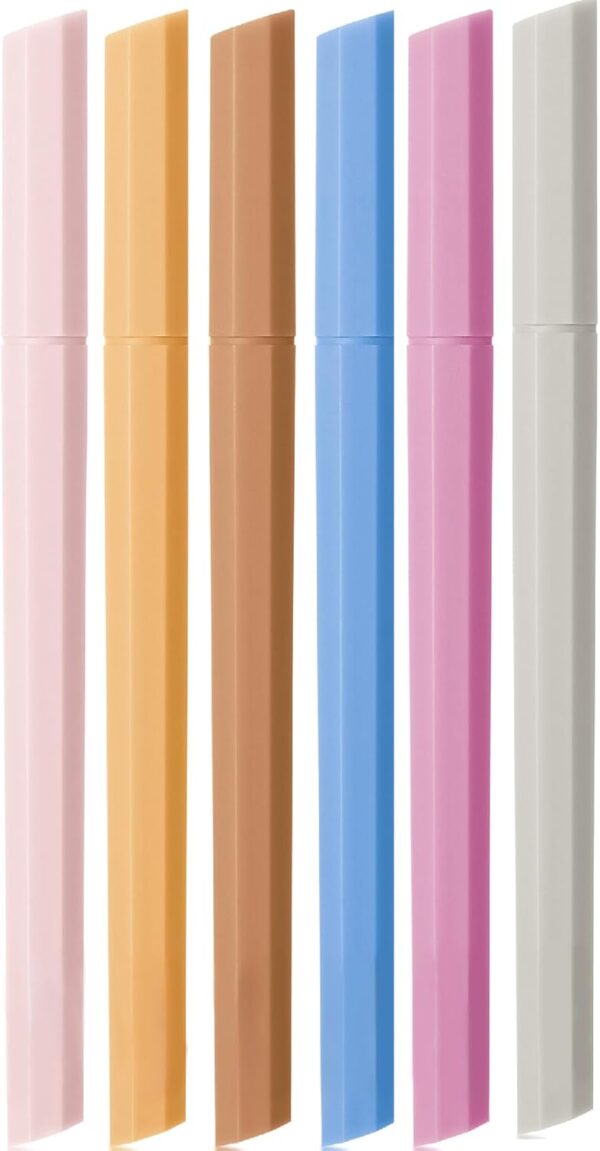 Aesthetic Highlighters, 6 Pack, Chisel Tip, Retro Tones, Cute Highlighters Assorted Colors