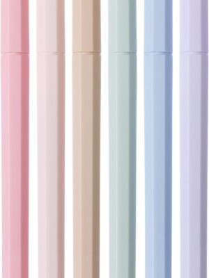 Aesthetic Highlighters, 6 Pack, Muted Pastel Color, Chisel Tip, No Bleed Bible Highlighter, Assorted Colors, School Supplies