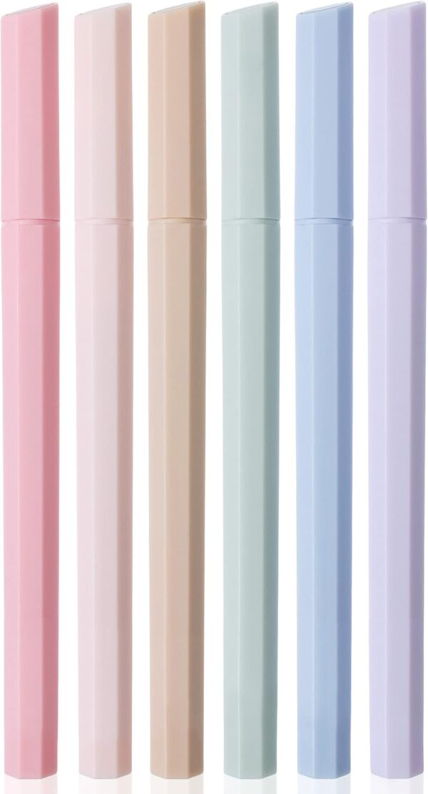 Aesthetic No Bleed Highlighters, 6 Pack, Muted Pastel Colors, Chisel Tip, School Supplies