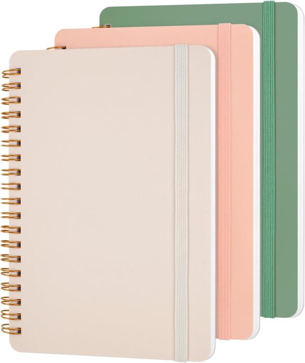 3 PCS Small Spiral Notebook 5x7, Notebooks for Note Taking, Morandi Spiral Journal Notebook, Work Notebook Small Notebooks 5x7 with Strap, Cute Notebooks for Women 70 Sheets/Note Books