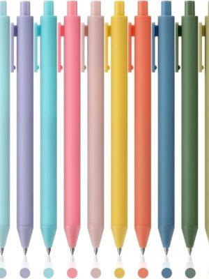 Colored Gel Pens, 12 Colors 0.5mm Fine Point Smooth Writing Pens, Quick Dry Colorful Gel Ink Pens for Journaling and Note Taking, Cute Aesthetic Pens for Office School & Home Supplies