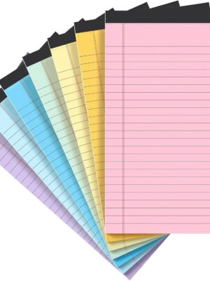 Note Pads 5x8,[7 Pack] Colorful Narrow Ruled Legal Pads,Micro Writing Pads Perforated Lined Note Paper for Study,Office,To-Do Lists,30 Sheet/notepad, Multicolor