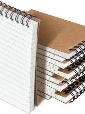 Pocket Notebooks Set of 12, Small 3x5 Spiral Notepads, Office Style Mini Notebook, Small Notepad Pocket Size, Memo Pads for Home, College, Work or School - Lined College Ruled Paper