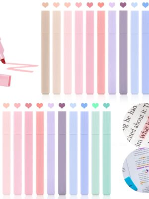 24pcs Bible Highlighters, No Bleed Pastel Set, Cute Bible Highlighters (12 Color)