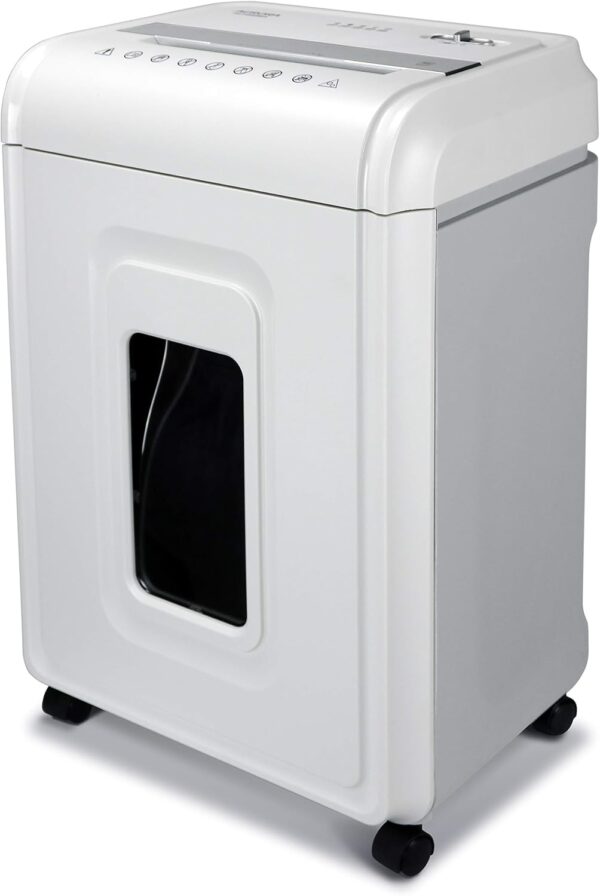 Heavy-Duty 16-Sheet Micro-Cut Shredder, 60-Minute Runtime, 7-Gallon Pull-Out Bin with Casters, Jam-Resistant Operation